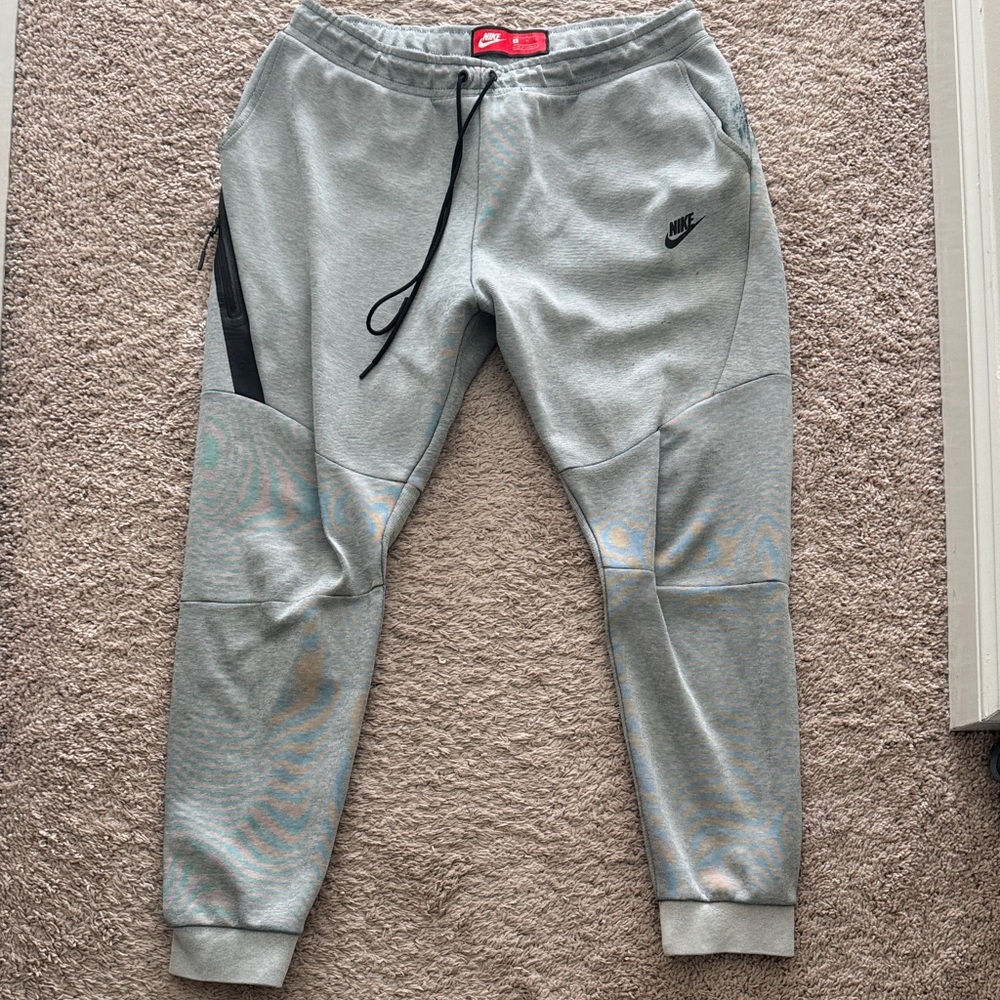 Nike Tech Light Gray Joggers with Black Details